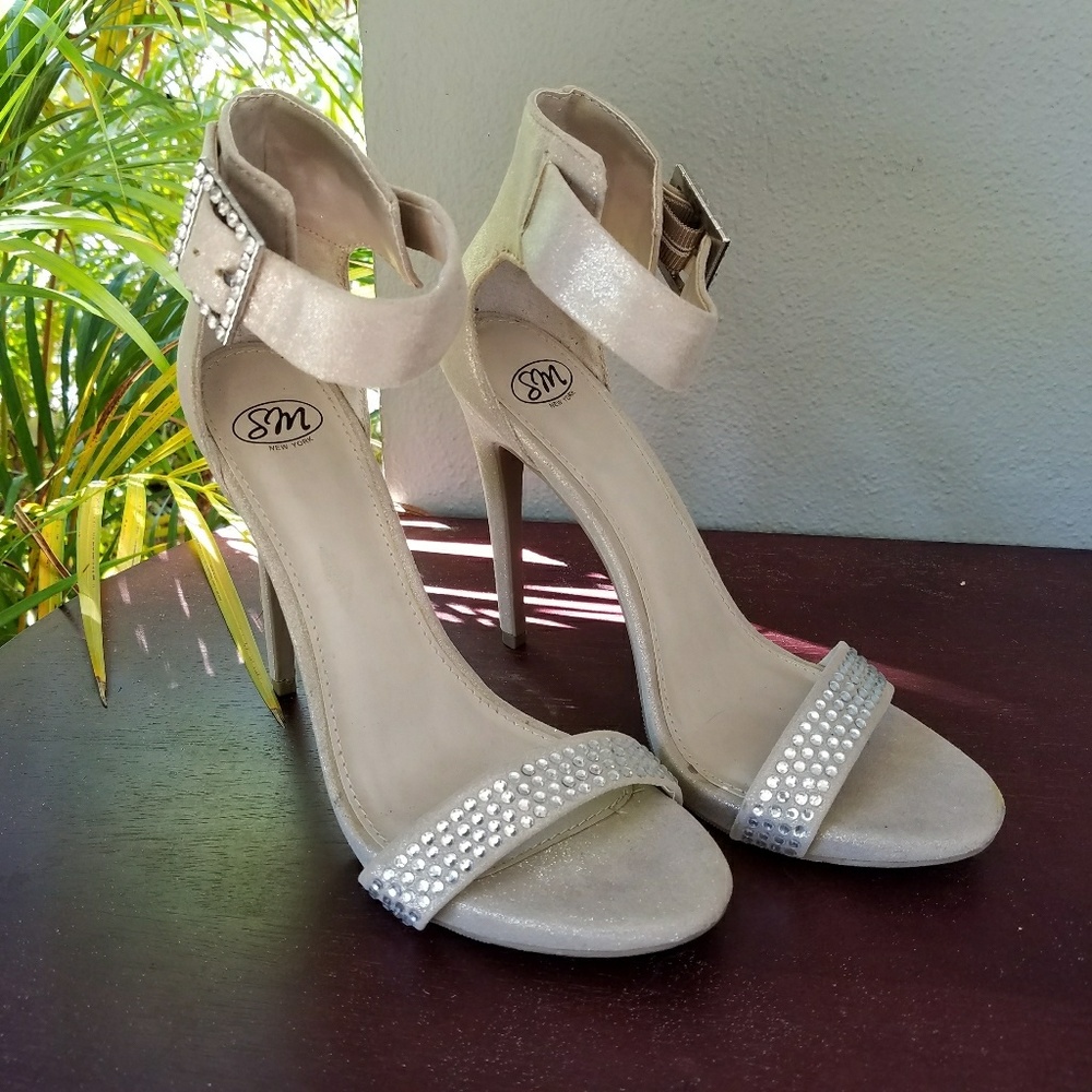Sparkle Open Toe Formal Heels